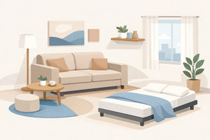 Sofá cama para sala pequena sem pesar o espaço