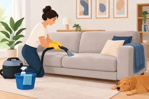 Como limpar sofá sem apagar a vida da casa