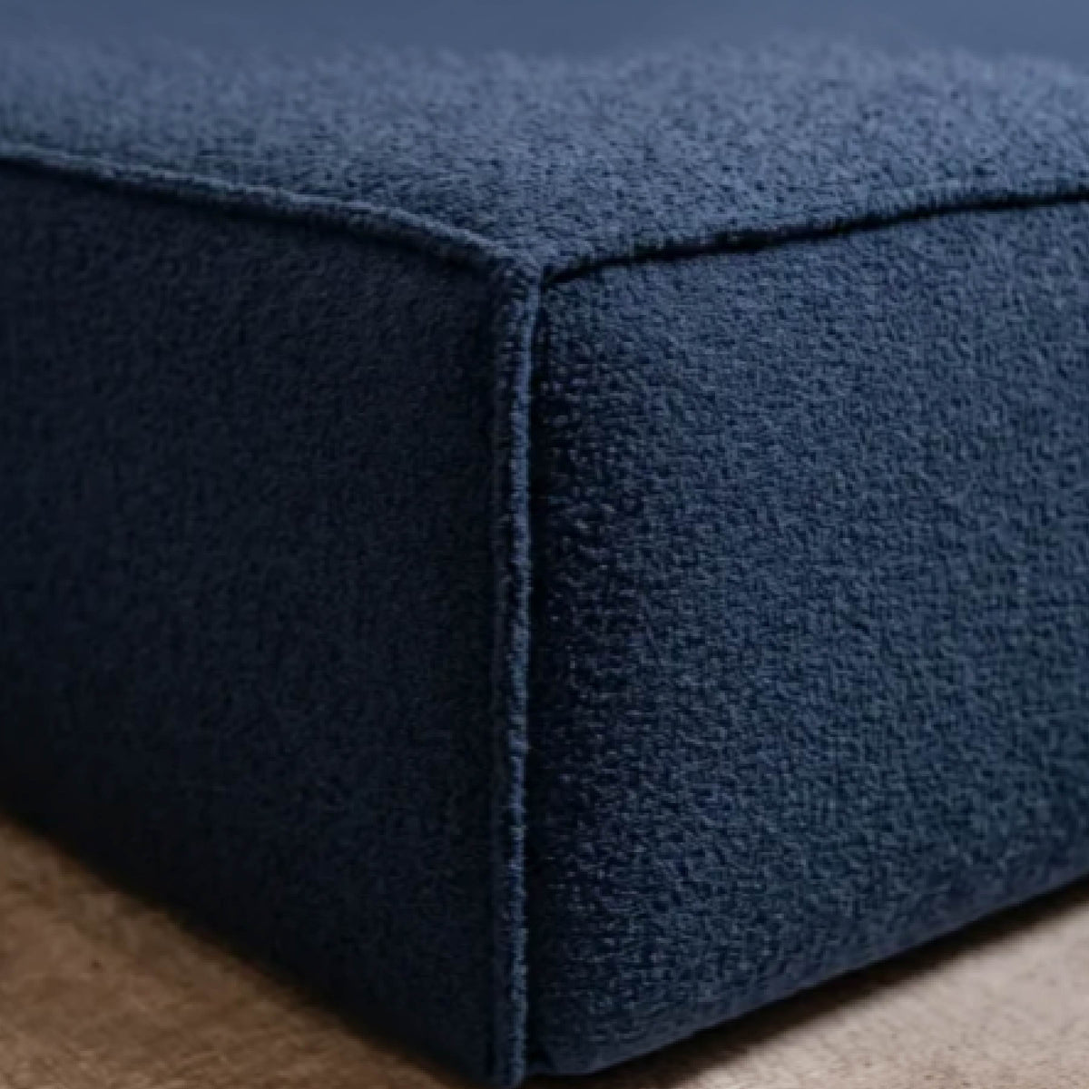 Sofá Modular Flow 2 Lugares 2 Cantos em Boucle Azul Marinho
