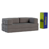 Sofá-Cama Flowin Cotelê - Cinza
