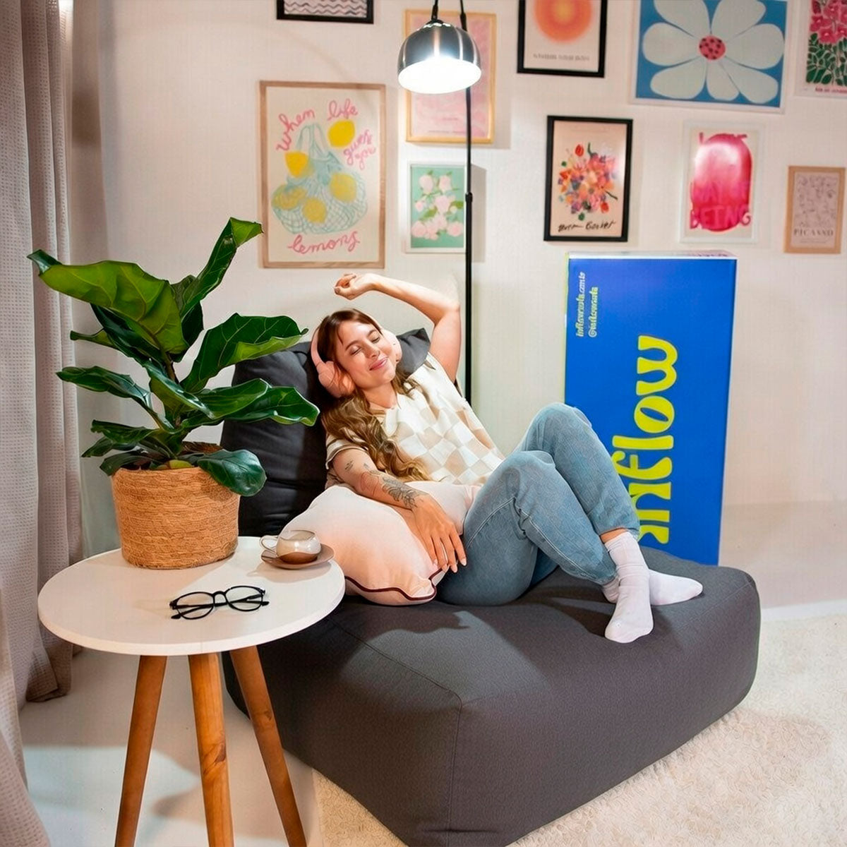 Poltrona Liv Boucle - Cinza