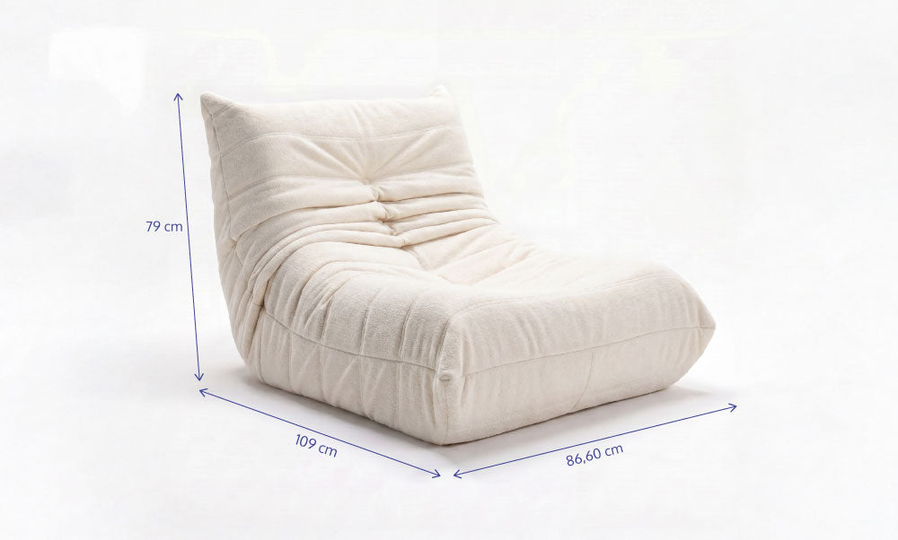 Poltrona Liv em Boucle Bege