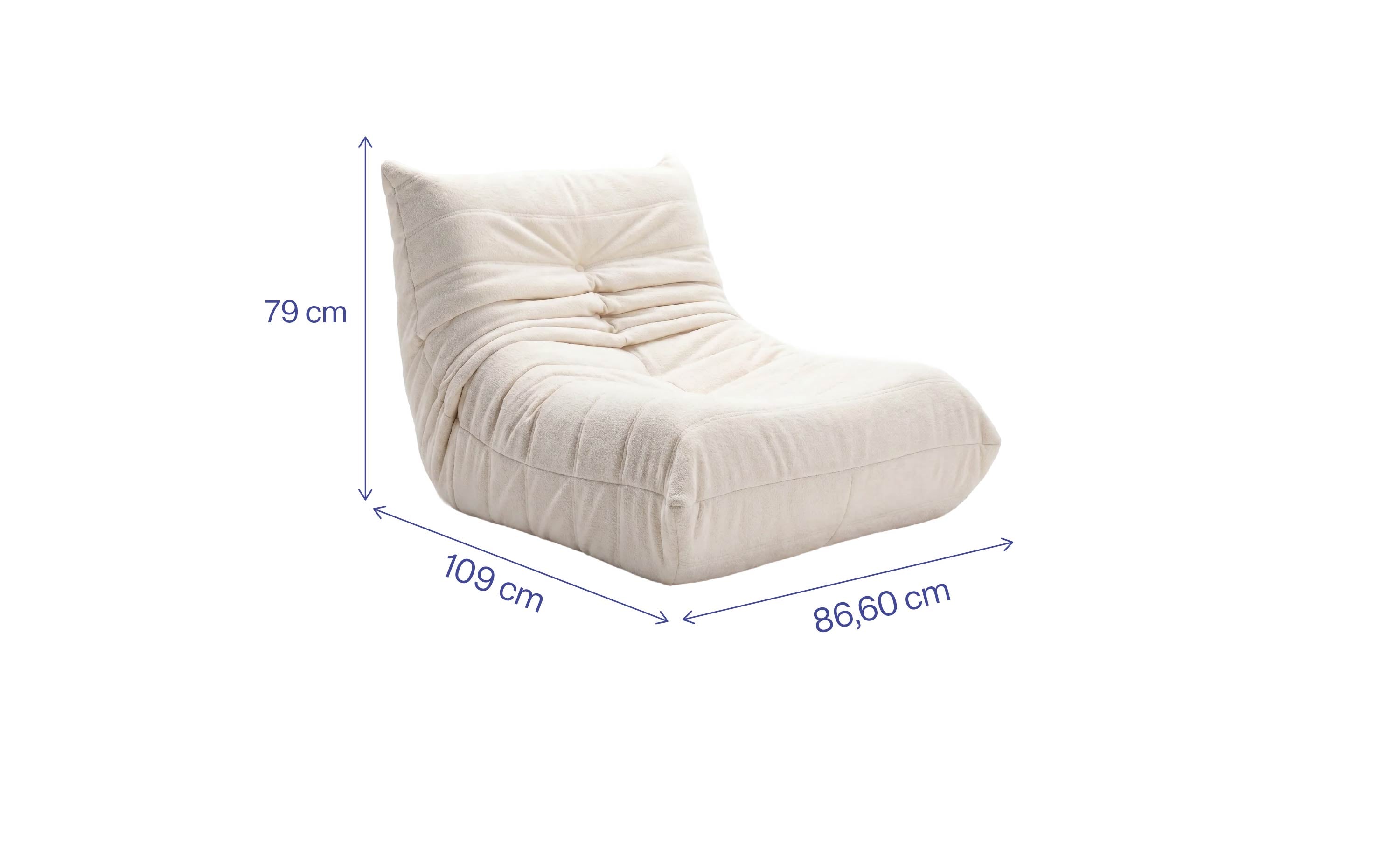Poltrona Liv em Boucle Bege