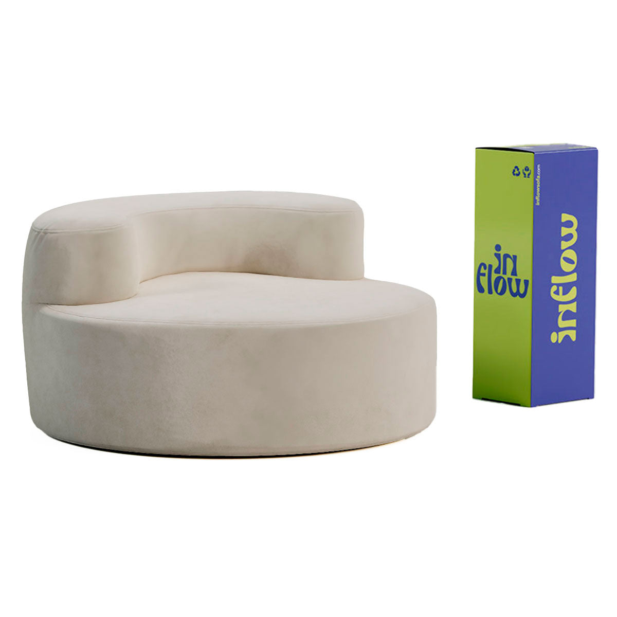 Poltrona Luna em Boucle Bege