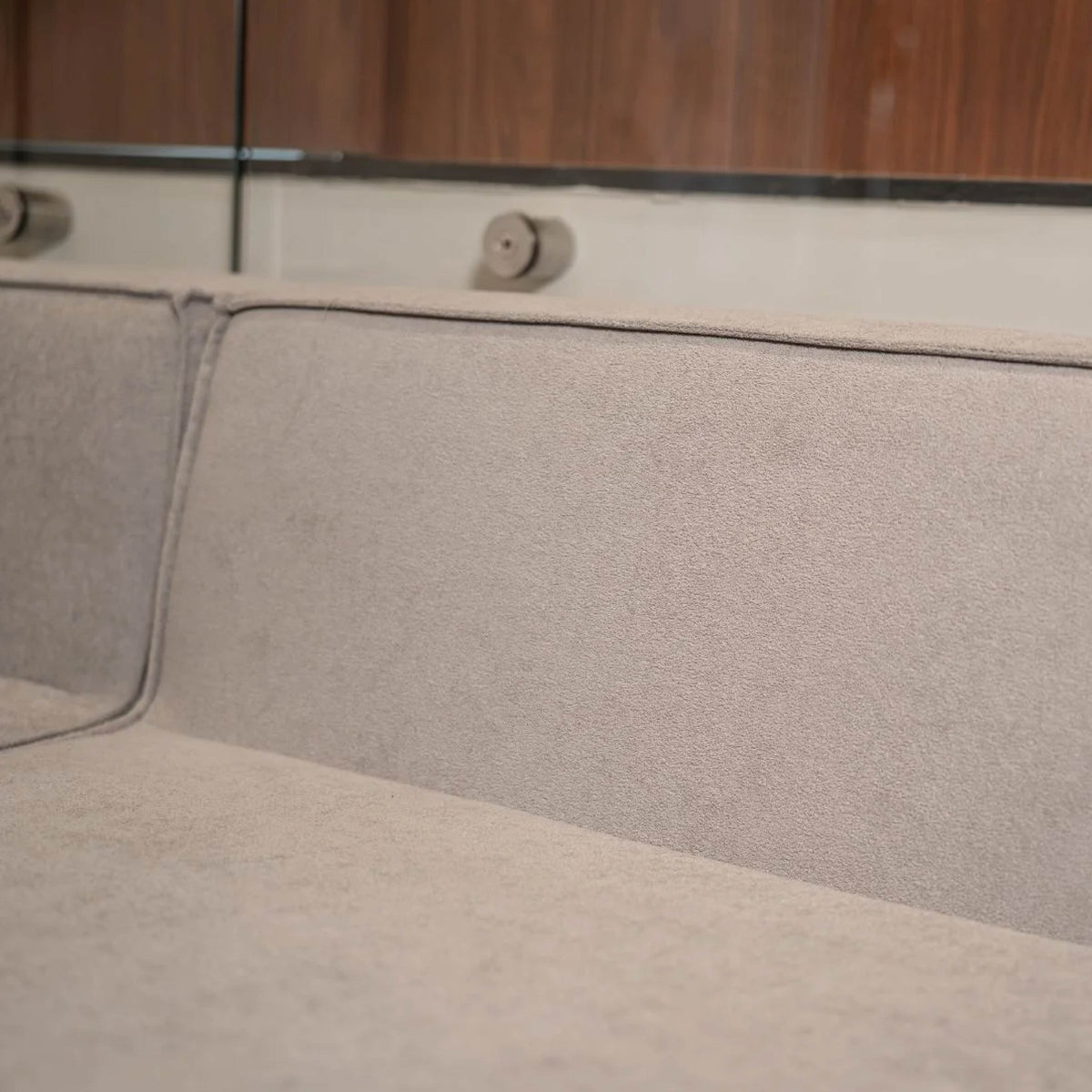Sofá Modular Flow 2 Lugares 1 Canto em Boucle Cinza