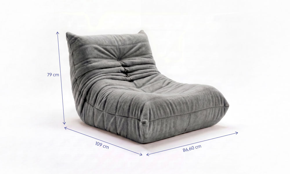 Poltrona Liv em Boucle Cinza