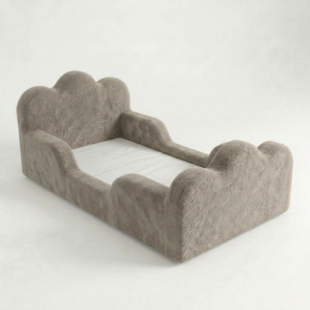 Cama Montessori Infantil Sonhos Duo Solteiro - Cinza