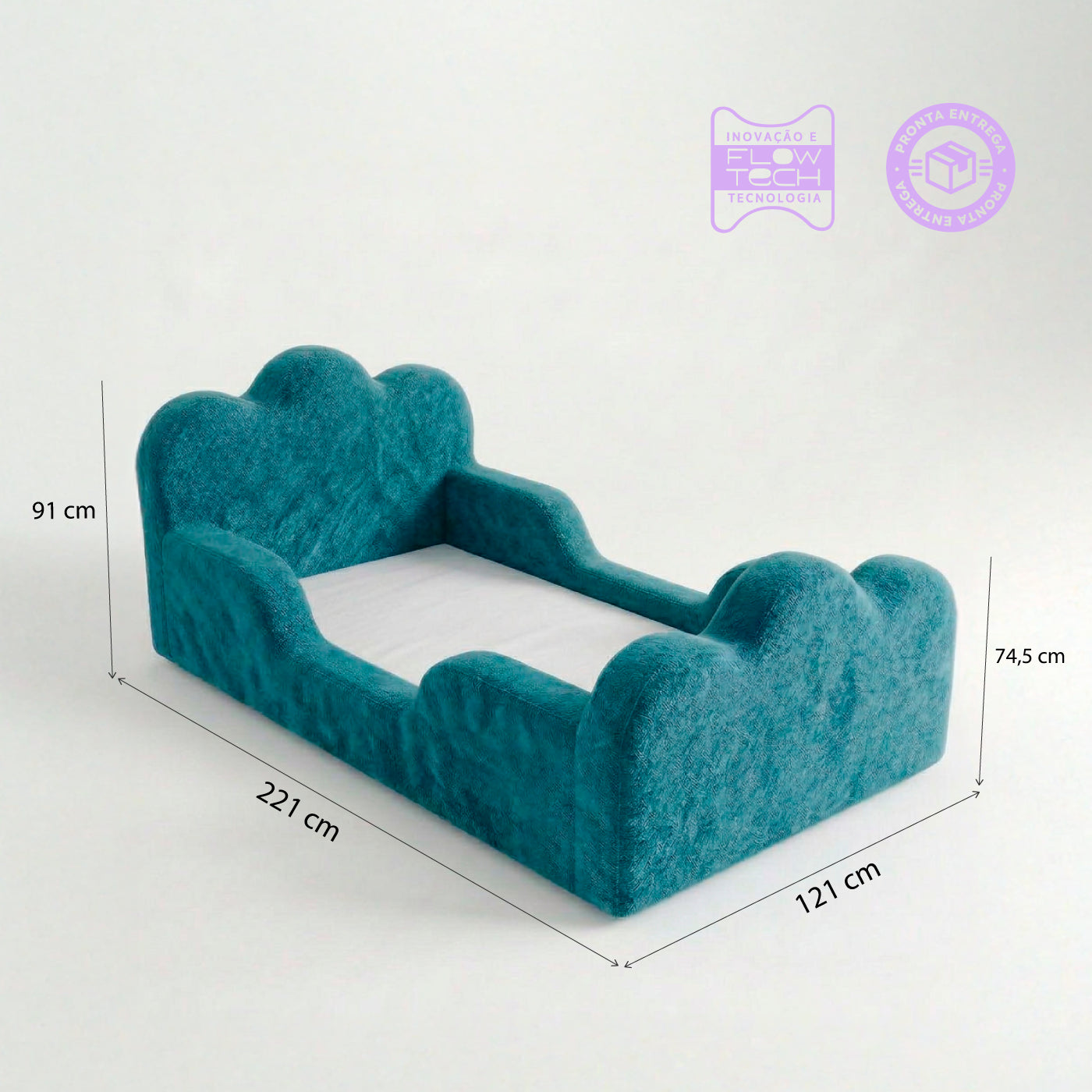 Cama Montessori Infantil Sonhos Duo Solteiro - Azul