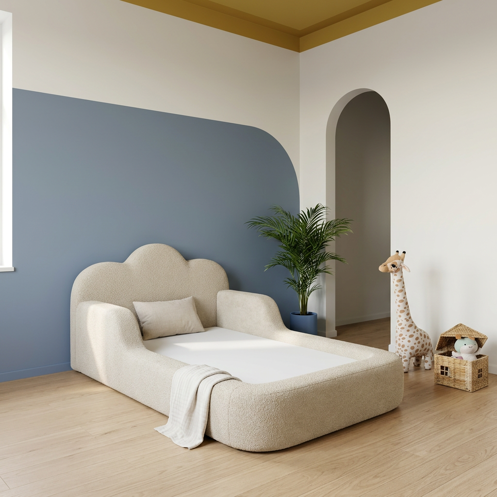 Cama Montessori Infantil Sonhos Duo Casal - Bege