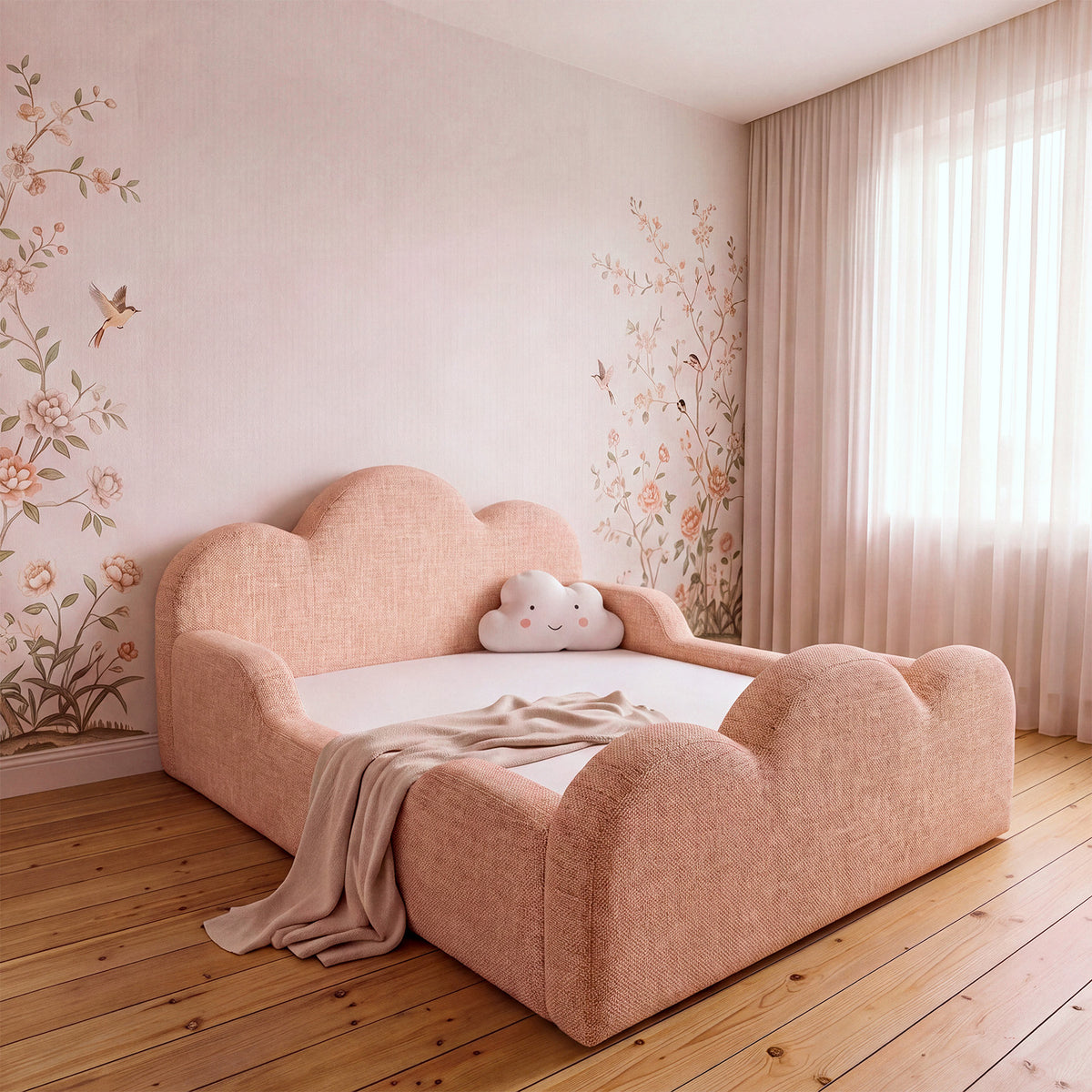 Cama Montessoriana Infantil Sonhos Duo Casal - Rosa