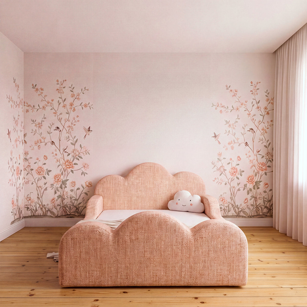 Cama Montessoriana Infantil Sonhos Duo Casal - Rosa