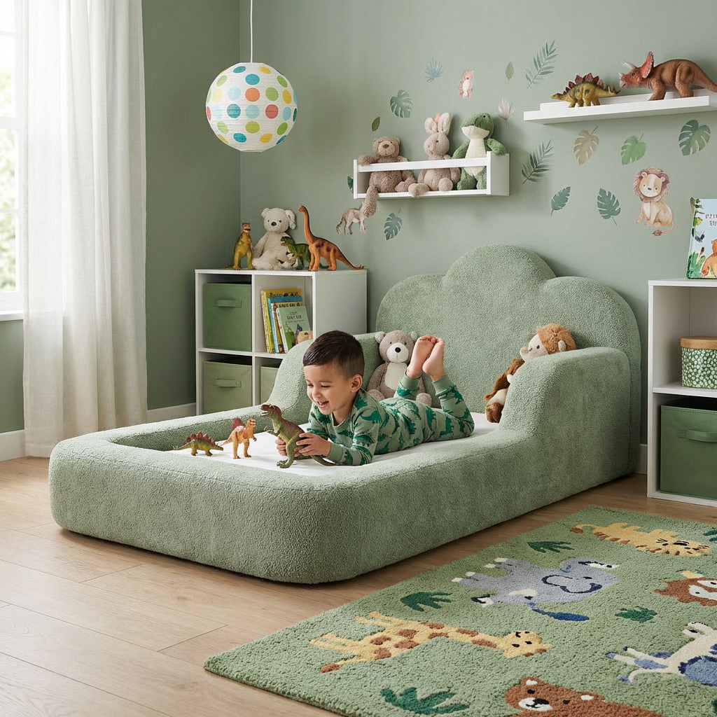 Cama Montessori Infantil Sonhos One Solteiro  - Verde