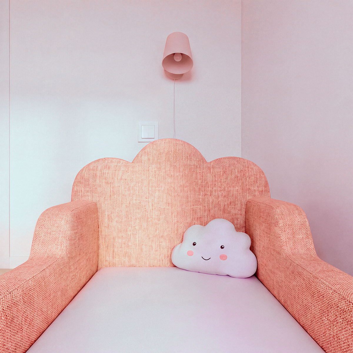 Cama Montessoriana Infantil Sonhos One Solteiro   - Rosa