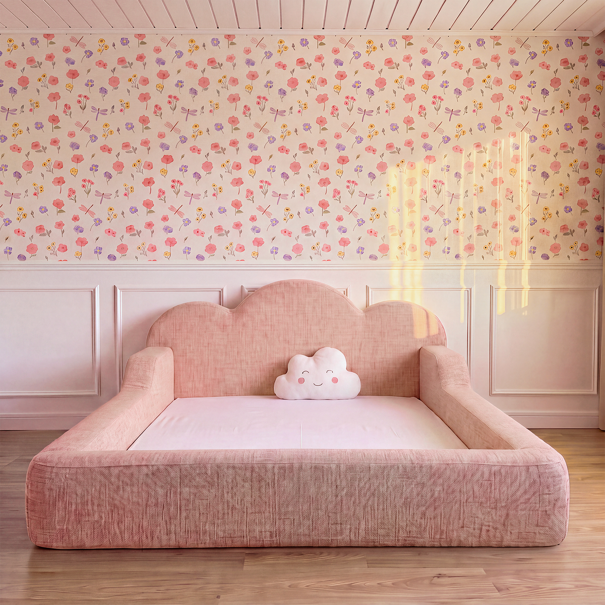 Cama Montessoriana Infantil Sonhos One Casal- Rosa