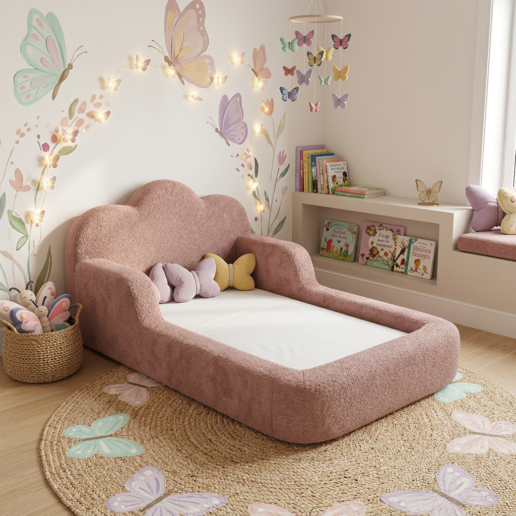 Cama Montessori Infantil Sonhos One Casal- Rosa