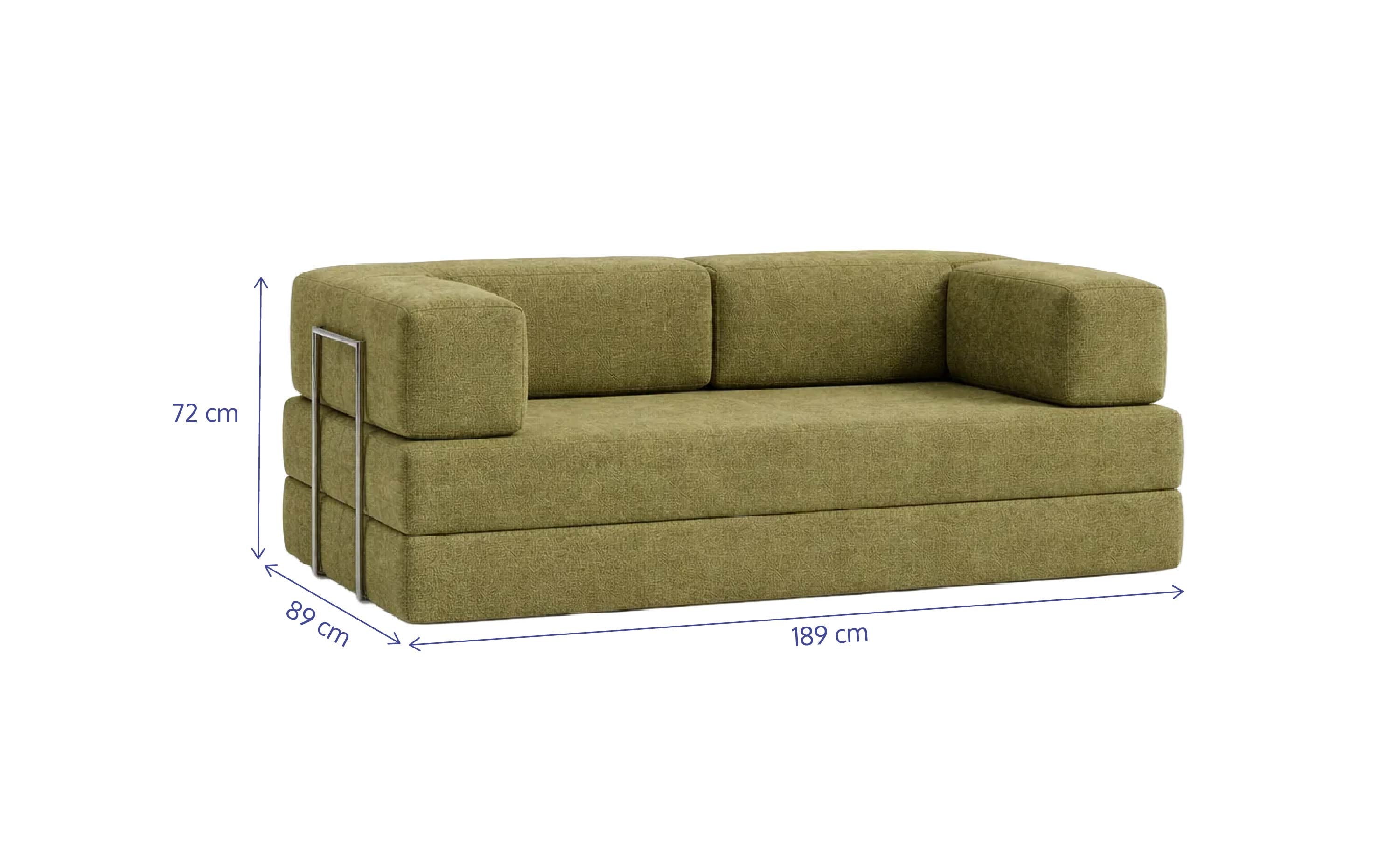 Sofá Cama Flowin em Boucle Plus Green