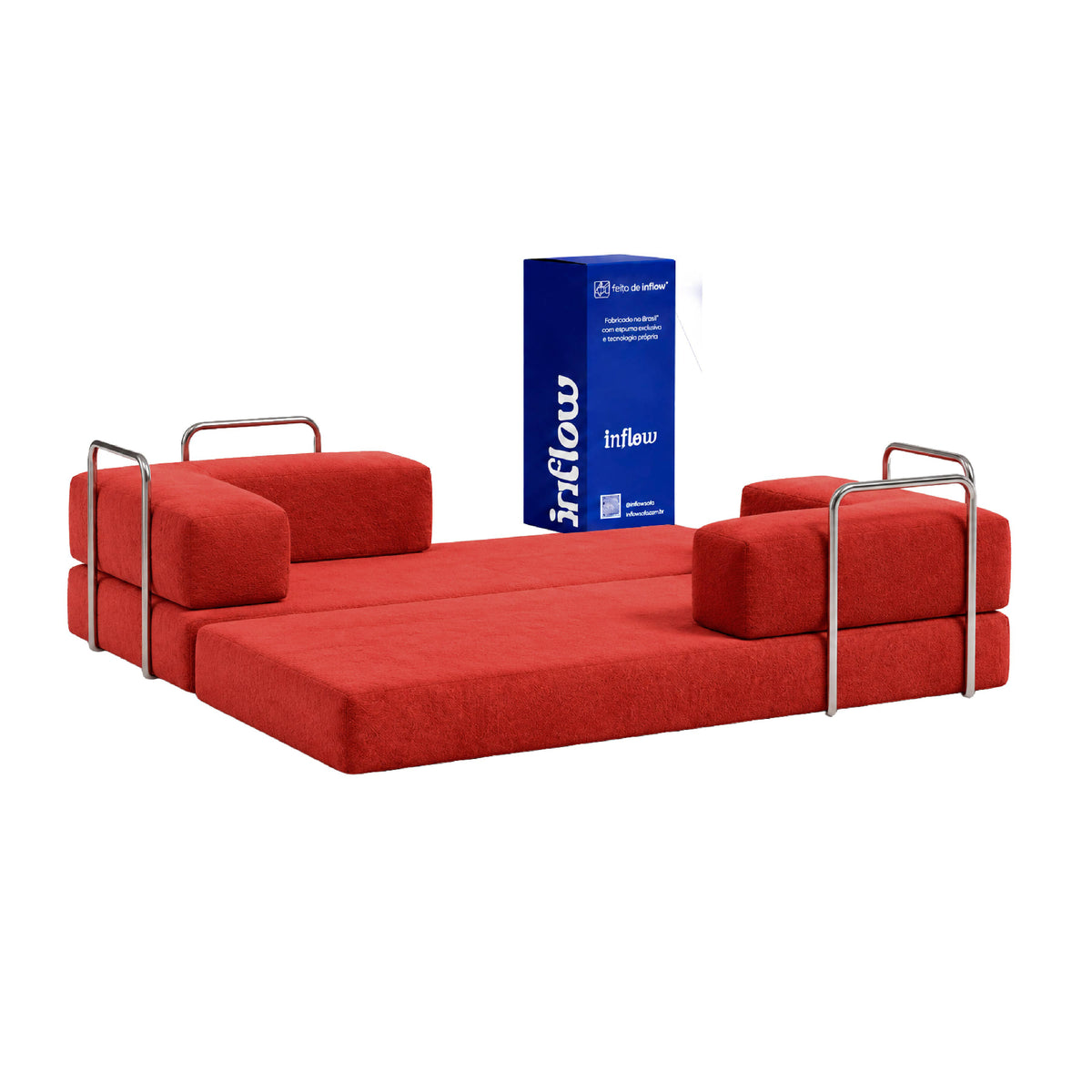 Sofá Cama Flowin em Boucle Plus Terracota