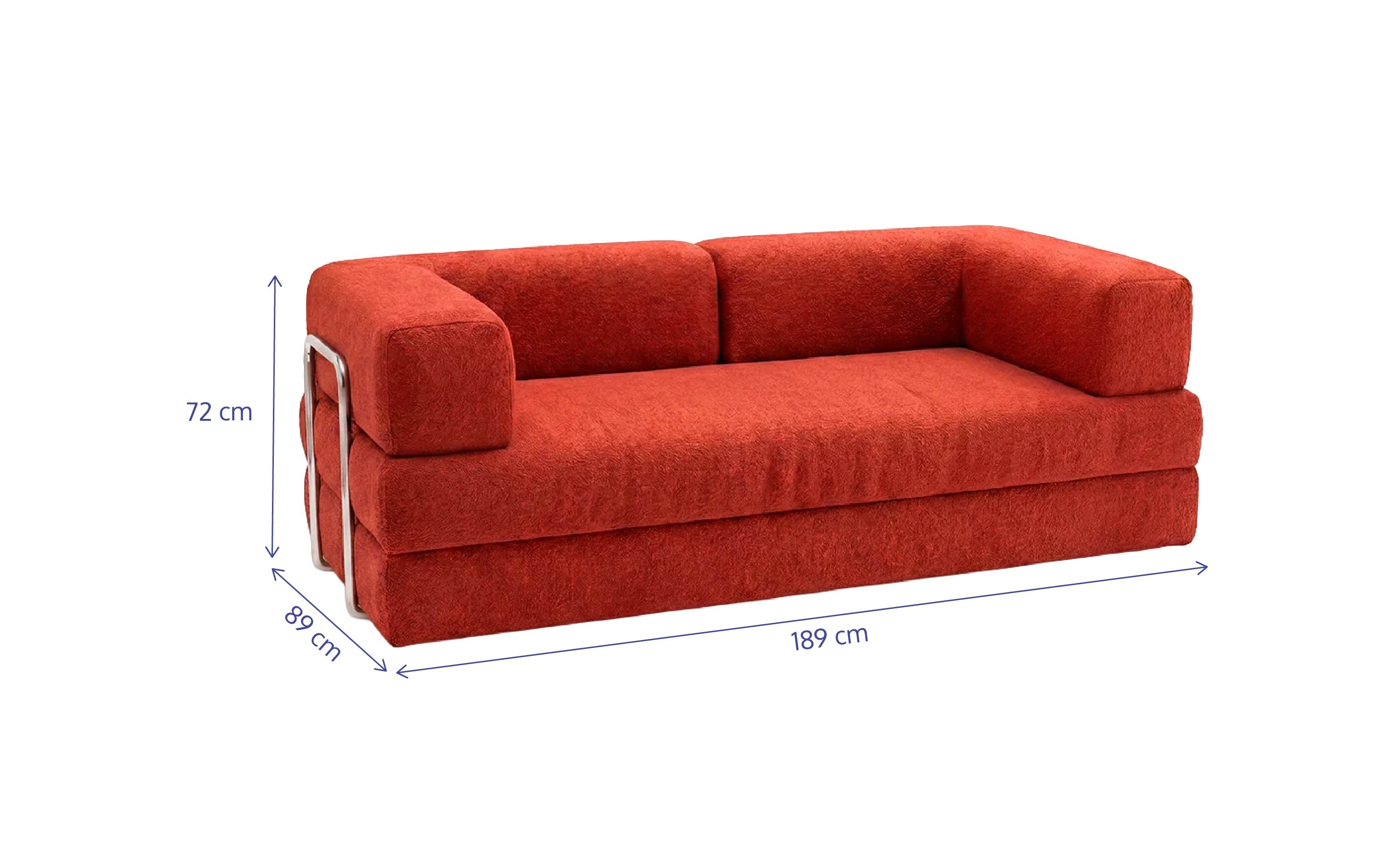 Sofá Cama Flowin em Boucle Plus Terracota