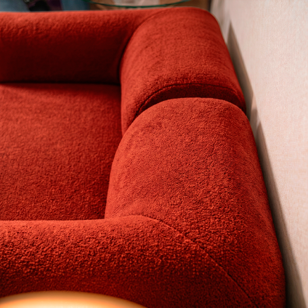 Sofá Cama Flowin em Boucle Plus Terracota