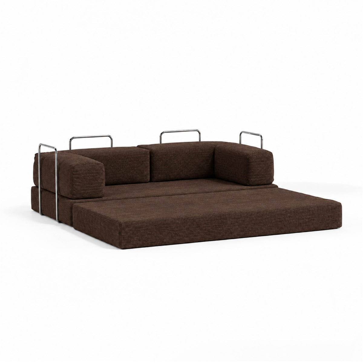 Sofá Cama Flowin em Cotele Soft Brown