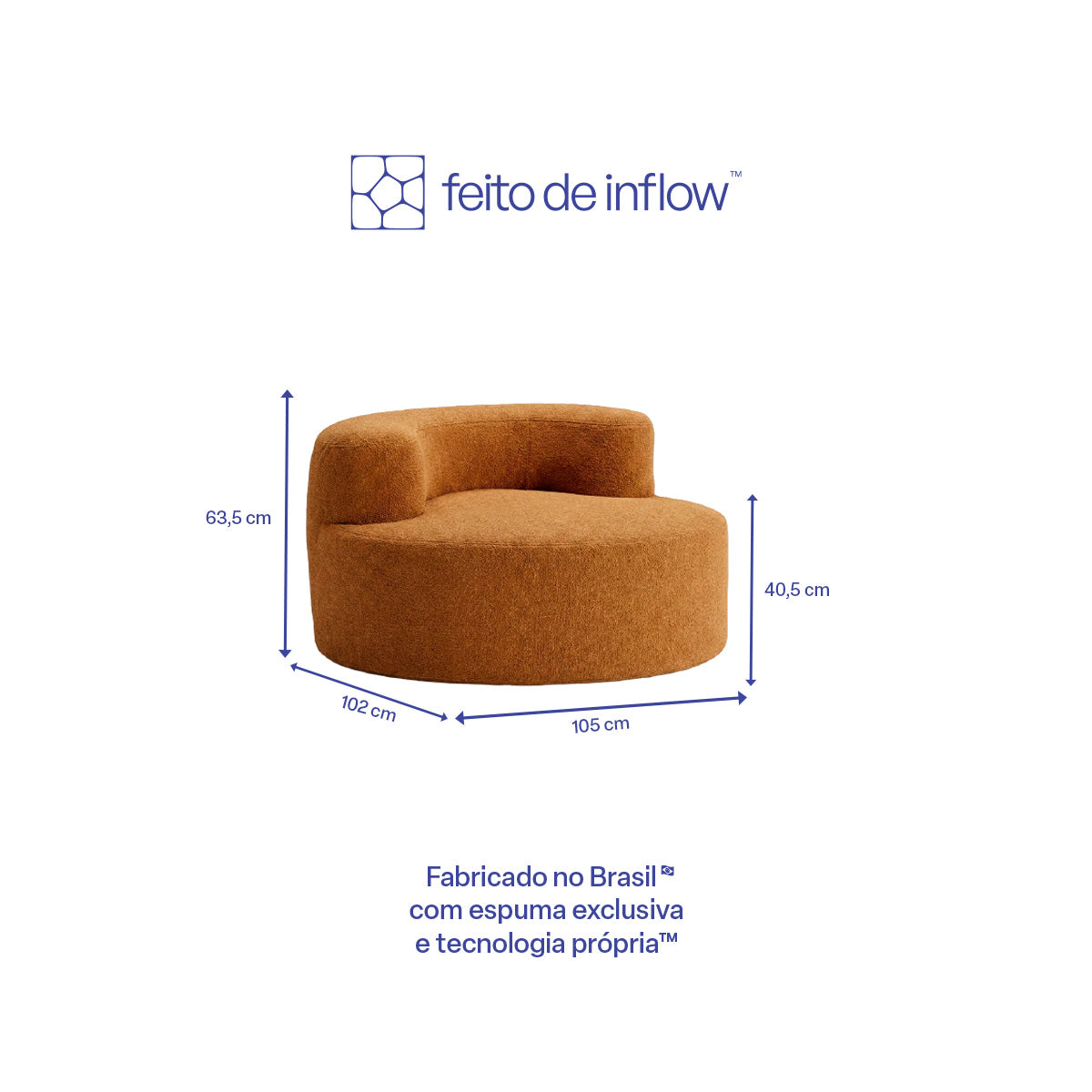 Poltrona Luna em Boucle Plus Mostarda