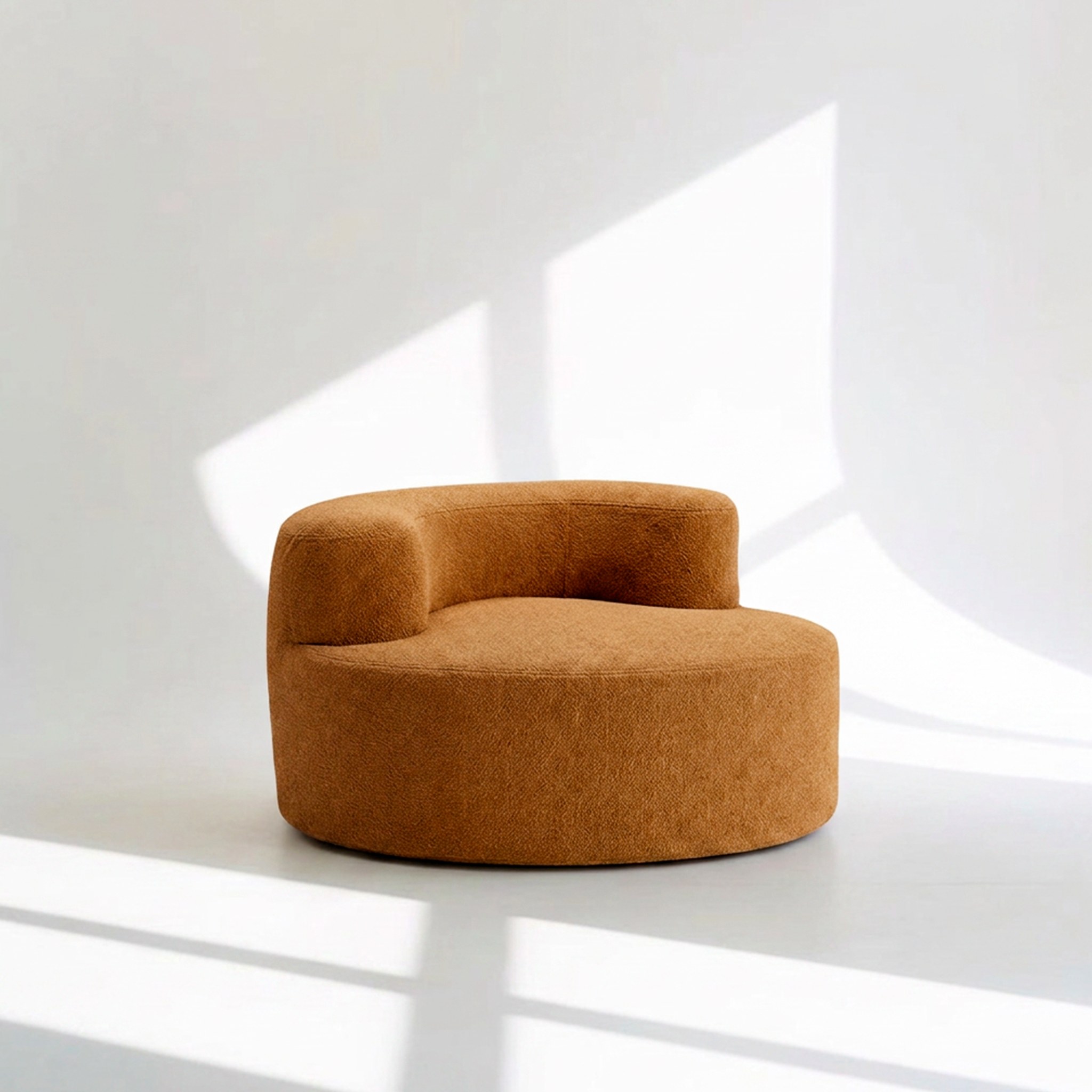 Poltrona Luna em Boucle Plus Mostarda