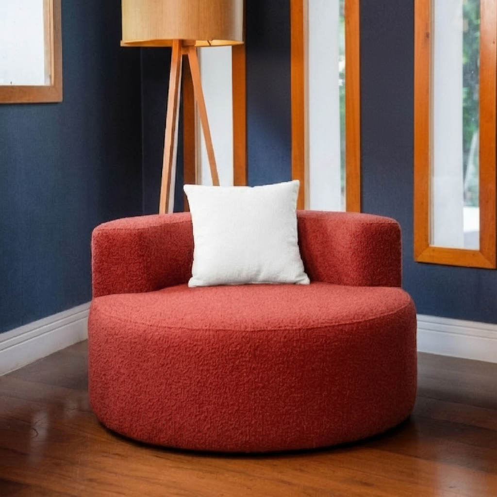 Poltrona Luna em Boucle Plus Terracota