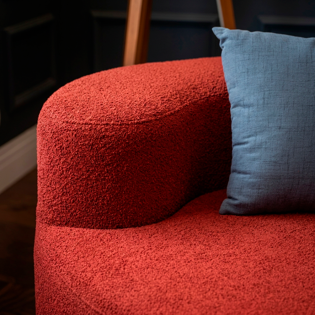 Poltrona Luna em Boucle Plus Terracota