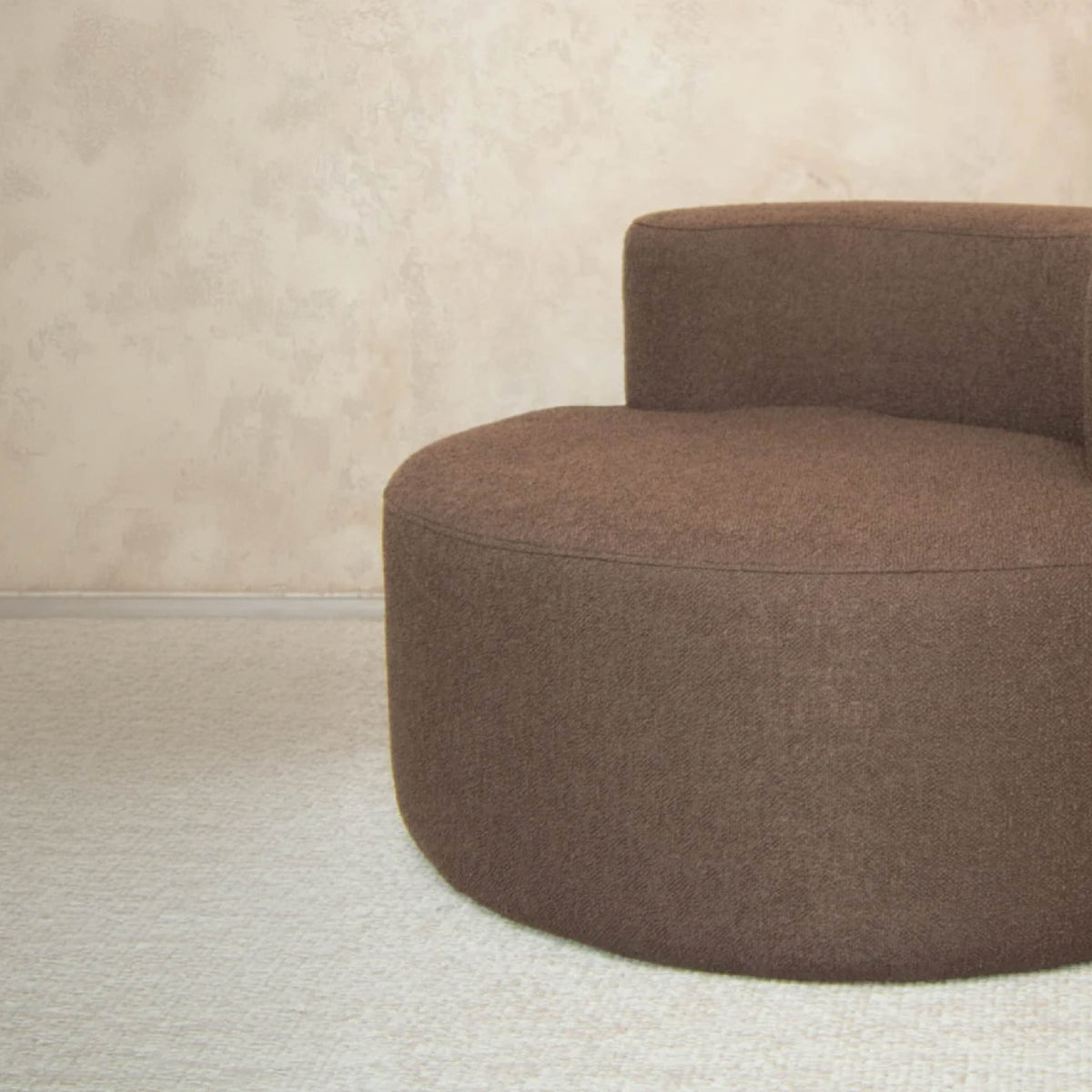 Poltrona Luna em Boucle Plus Marrom