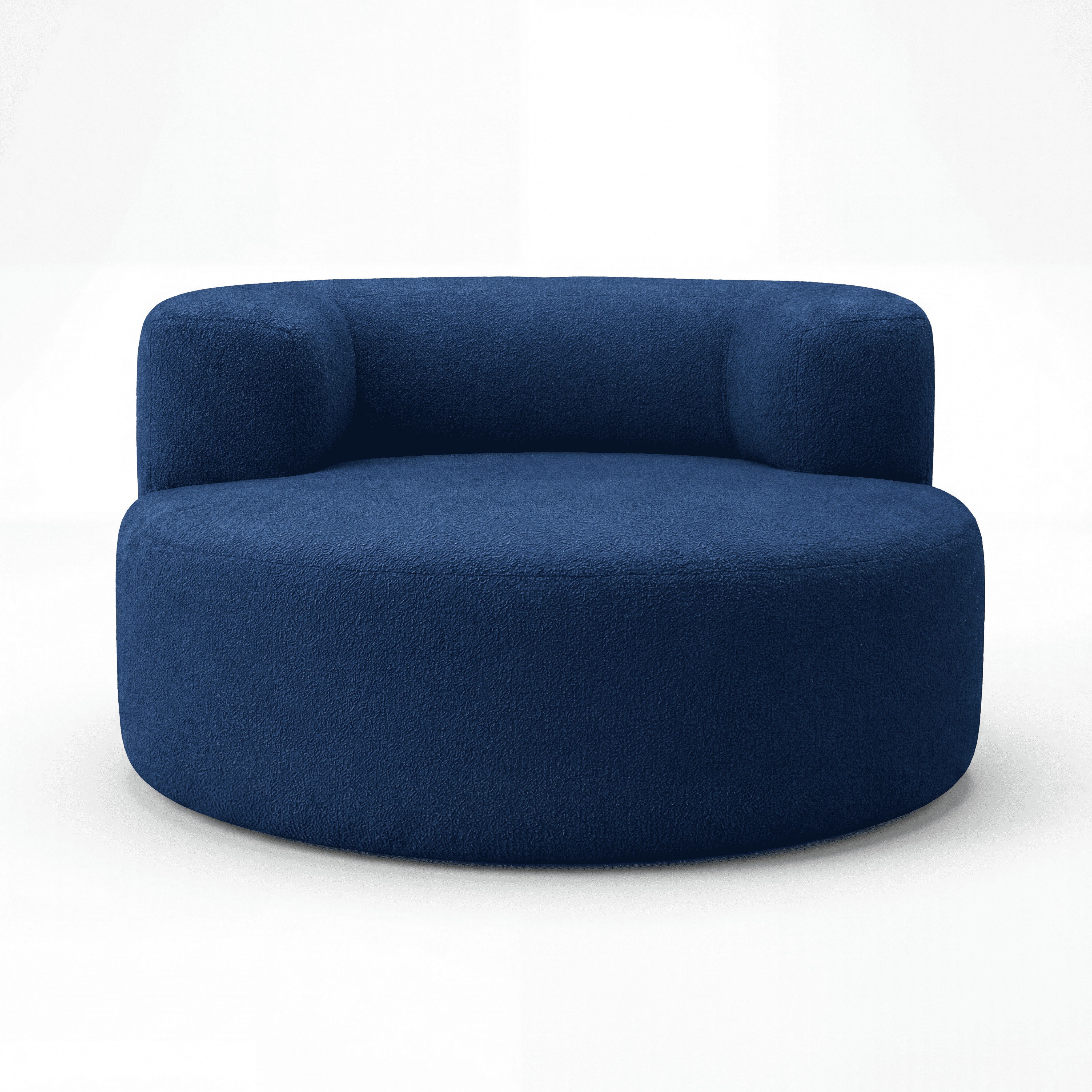 Poltrona Luna em Boucle Azul Marinho
