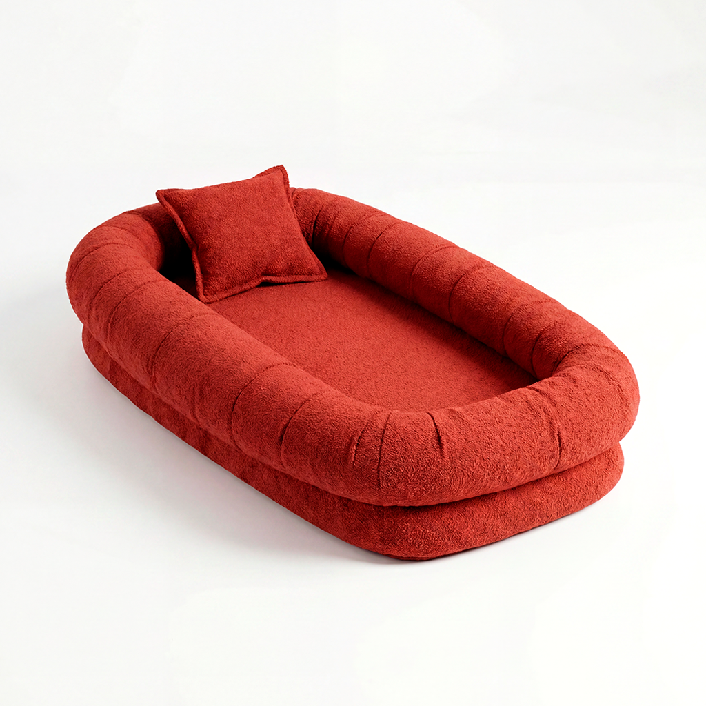 Puff Nina em Boucle Plus Terracota