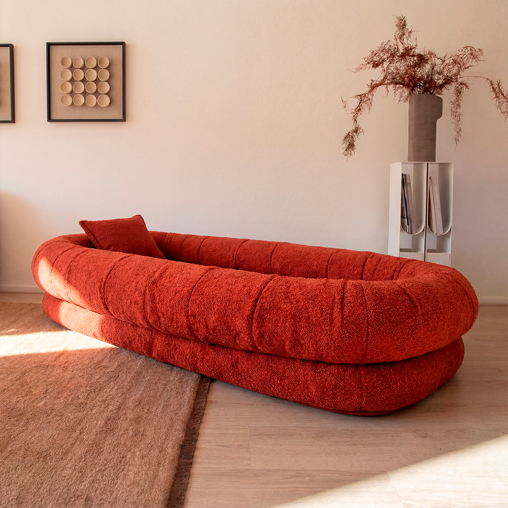 Puff Nina em Boucle Plus Terracota