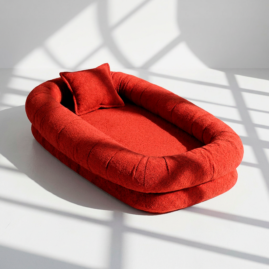 Puff Nina em Boucle Plus Terracota