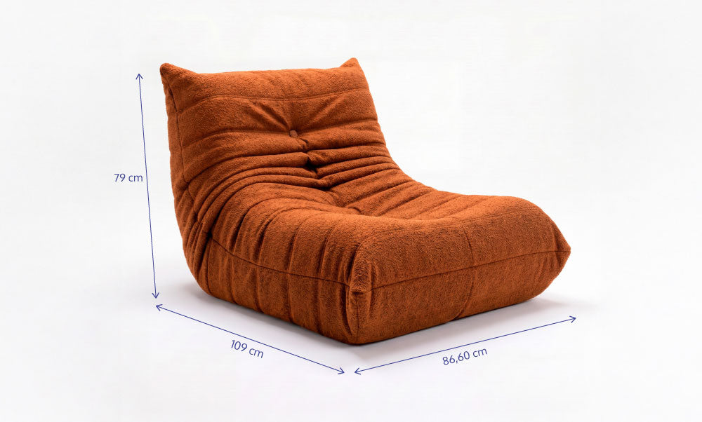 Poltrona Liv em Boucle Plus Mostarda
