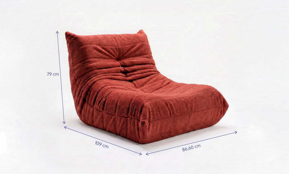 Poltrona Liv em Boucle Plus Terracota