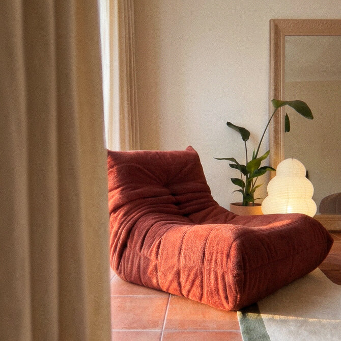 Poltrona Liv em Boucle Plus Terracota