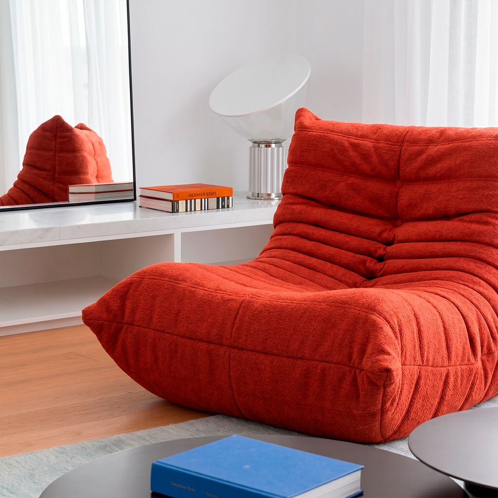 Poltrona Liv em Boucle Plus Terracota