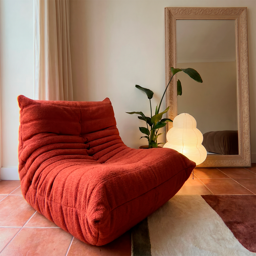 Poltrona Liv em Boucle Plus Terracota