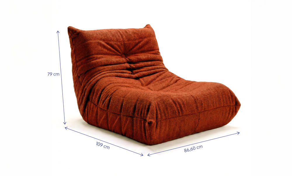 Poltrona Liv em Boucle Cloud Touch Spice