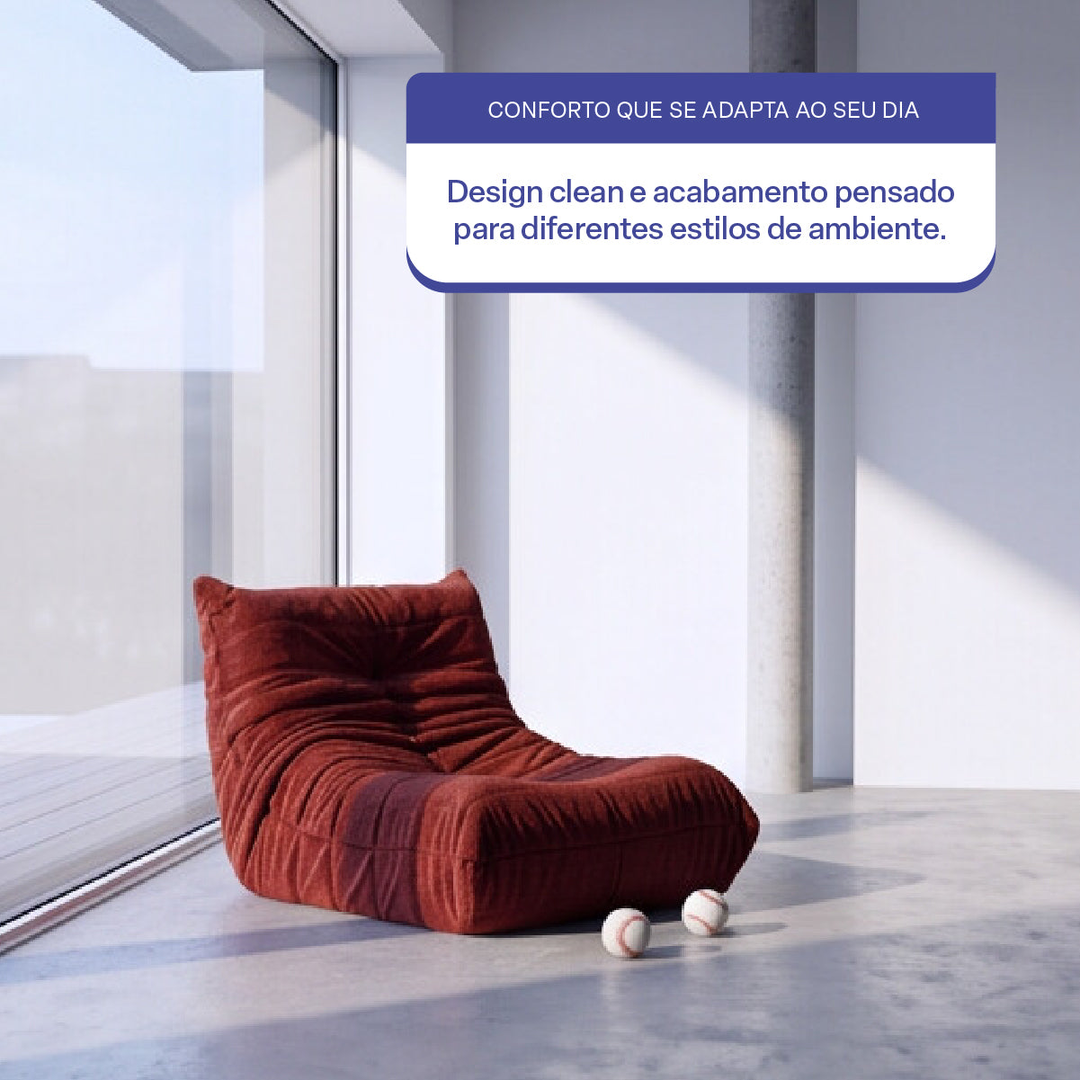 Poltrona Liv em Boucle Cloud Touch Spice