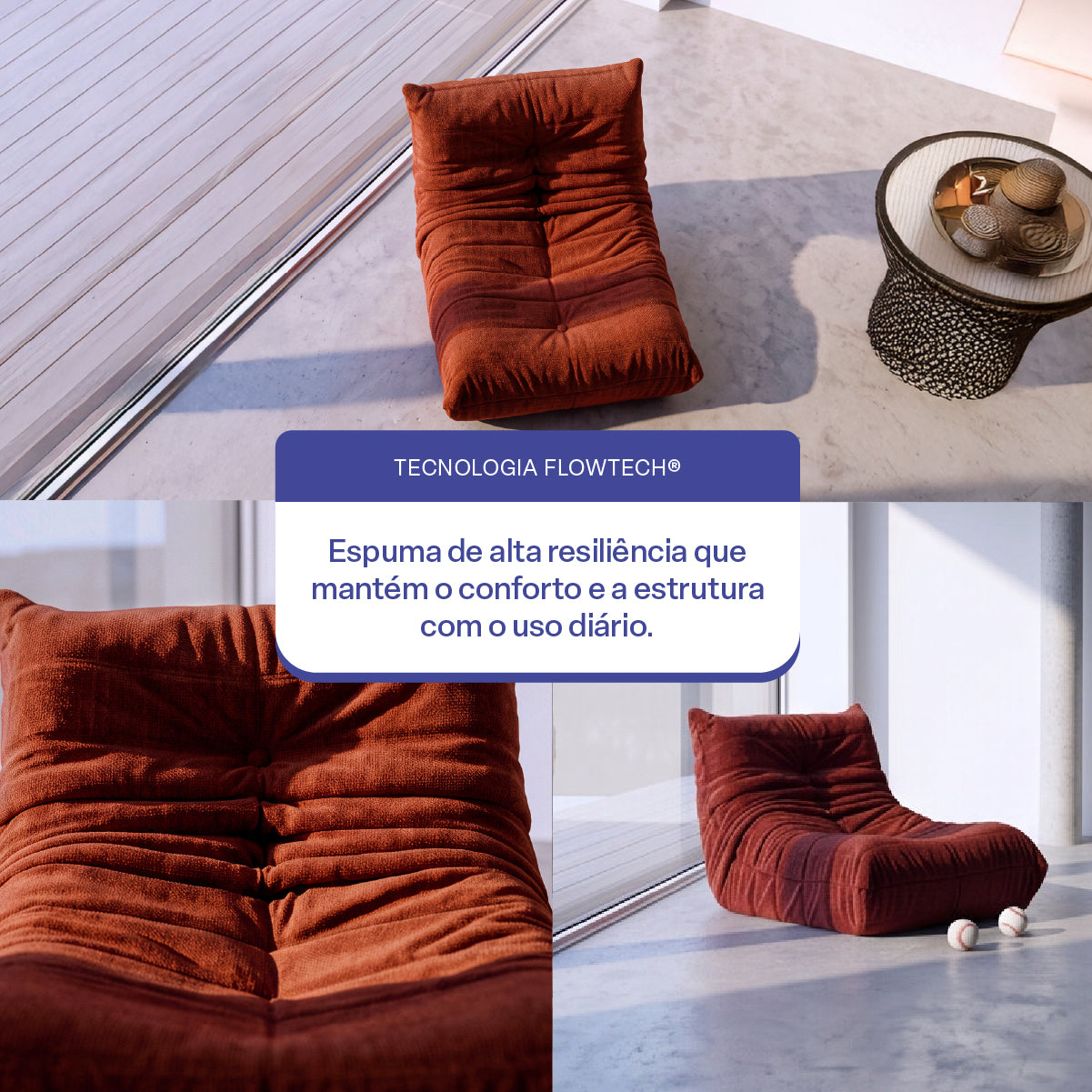 Poltrona Liv em Boucle Cloud Touch Spice