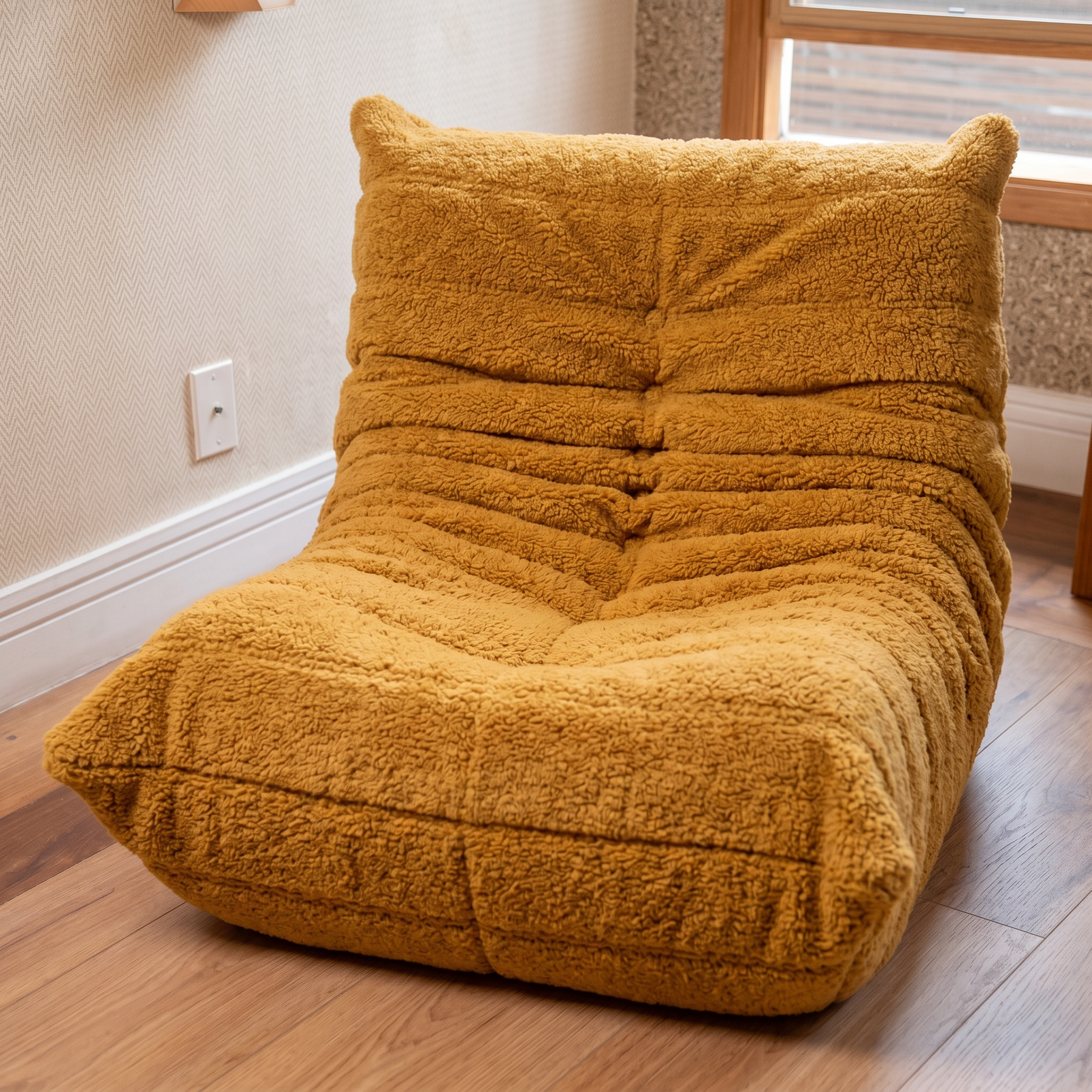 Poltrona Liv em Boucle Cloud Touch Mostarda