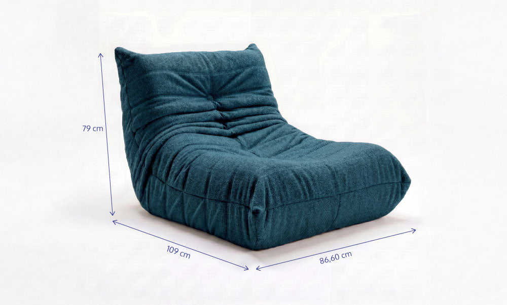 Poltrona Liv em Boucle Cloud Touch Ocean