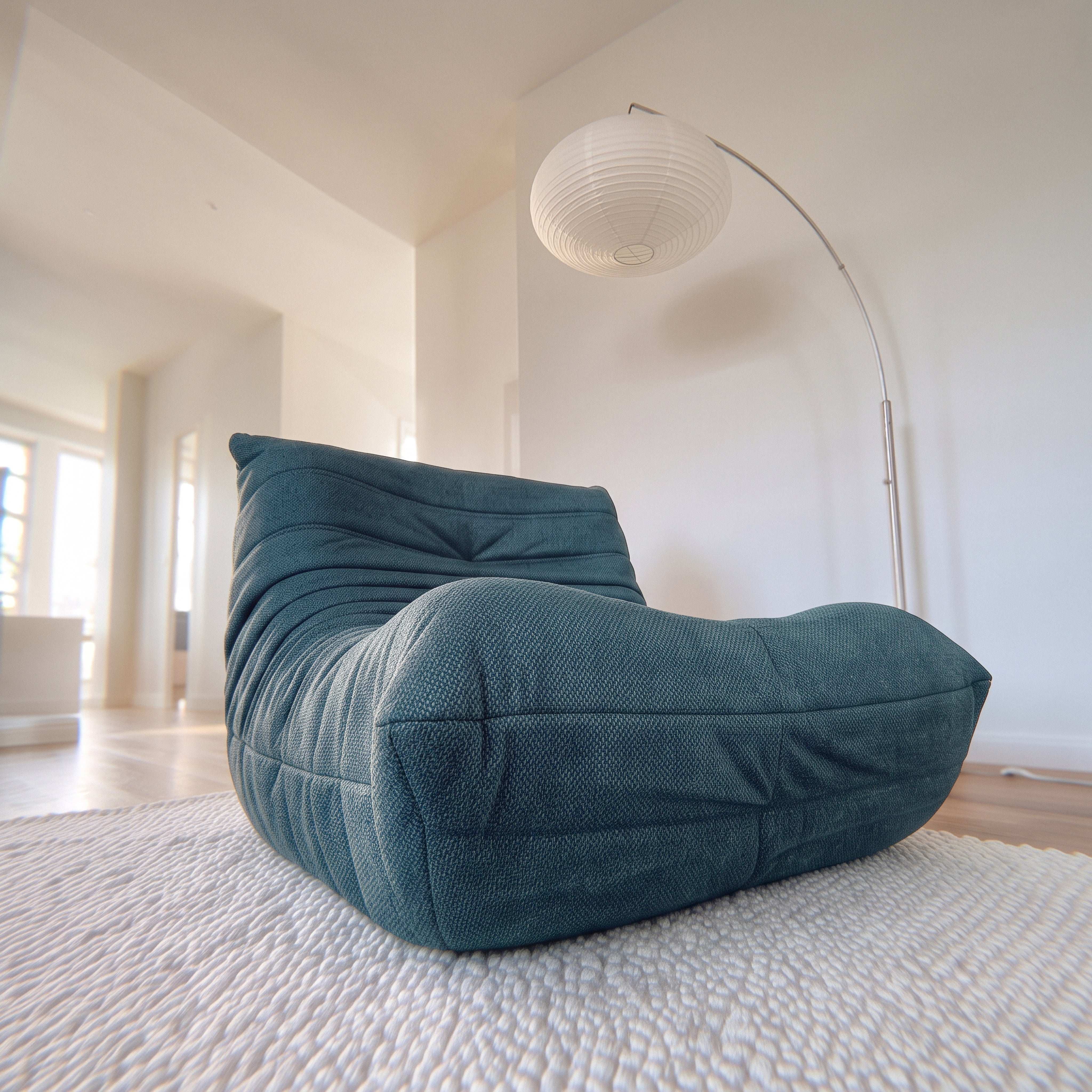 Poltrona Liv em Boucle Cloud Touch Ocean
