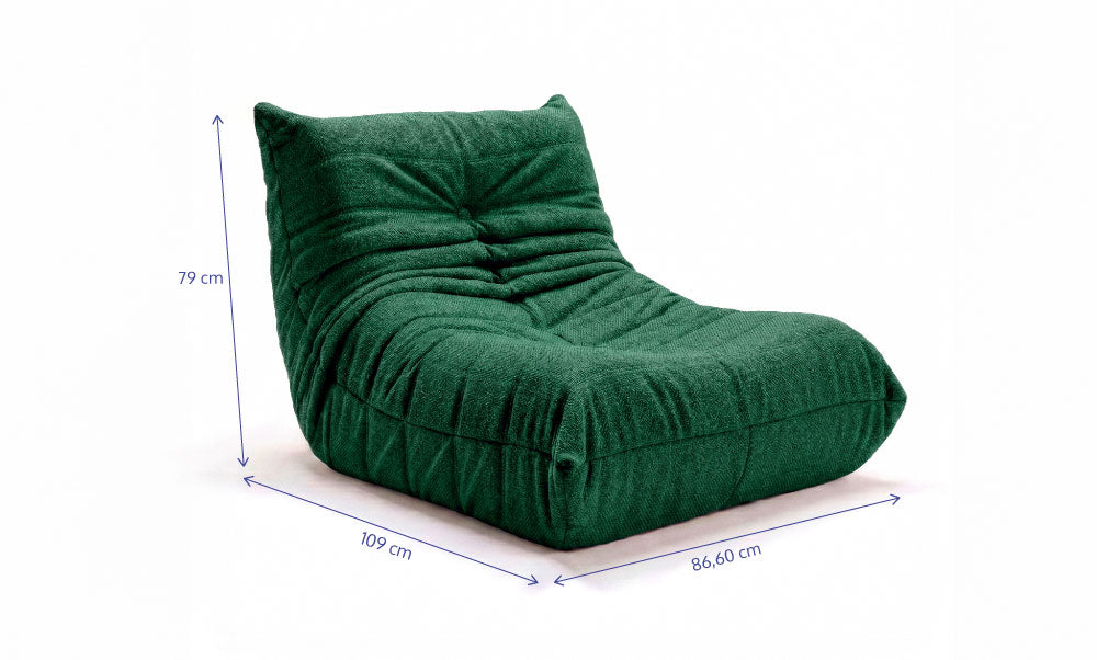 Poltrona Liv em Boucle Cloud Touch Green