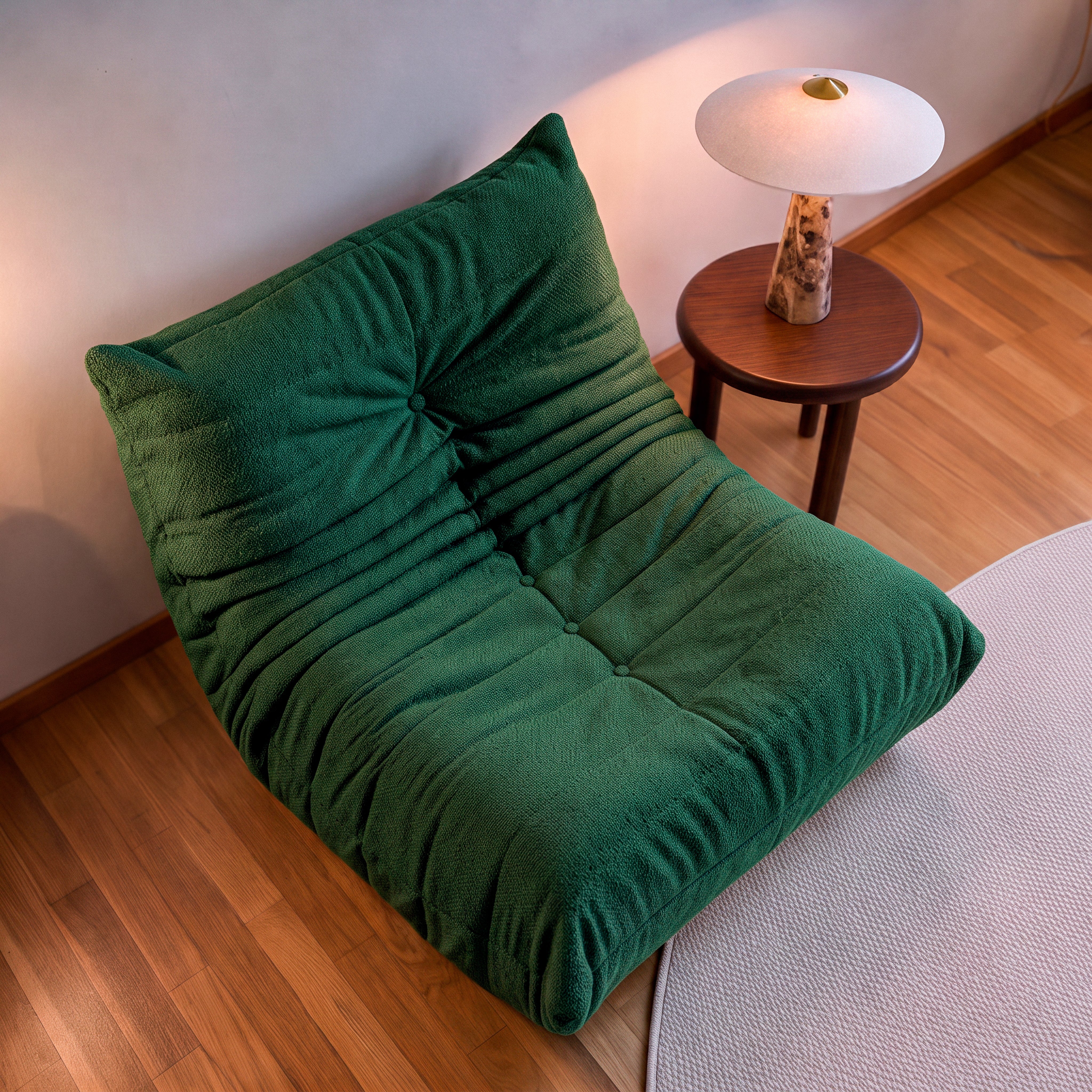 Poltrona Liv em Boucle Cloud Touch Green