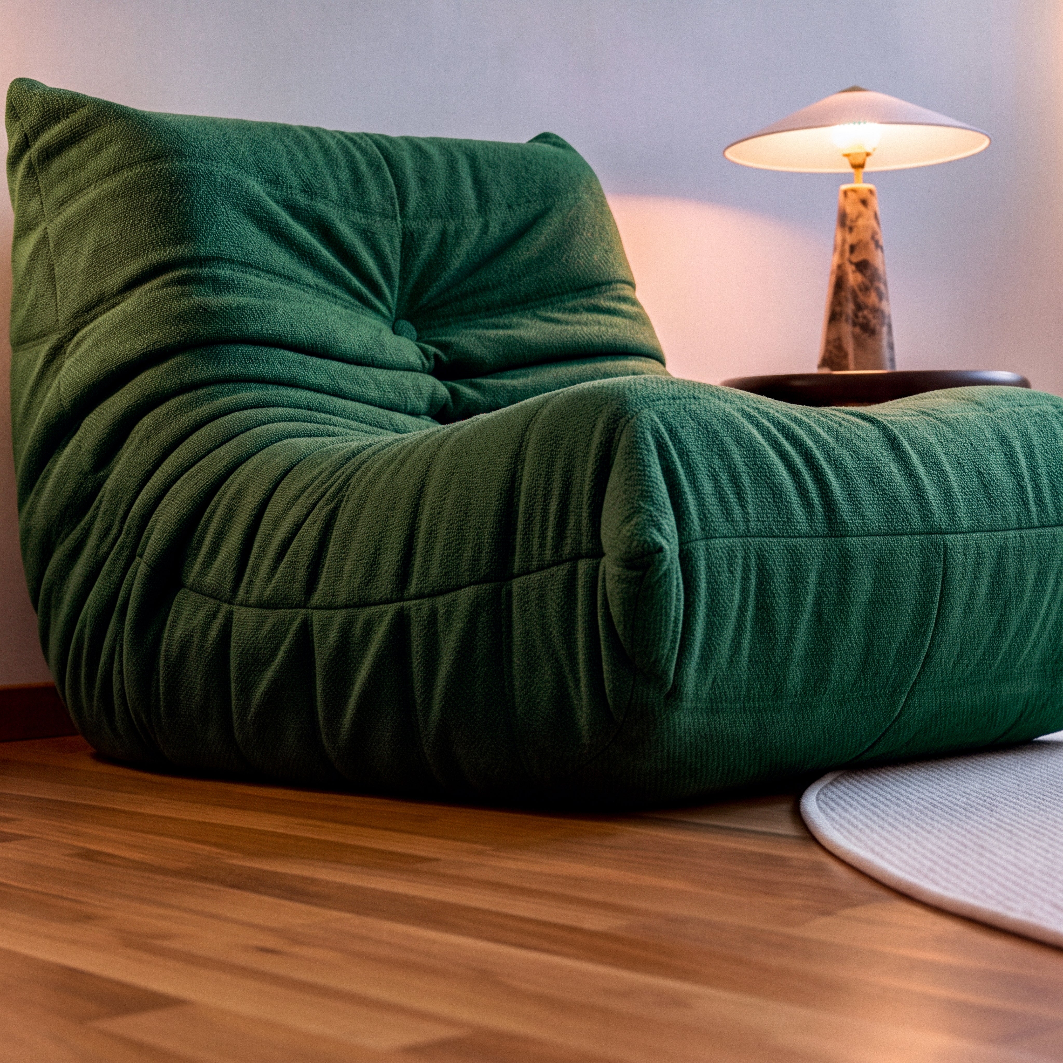 Poltrona Liv em Boucle Cloud Touch Green