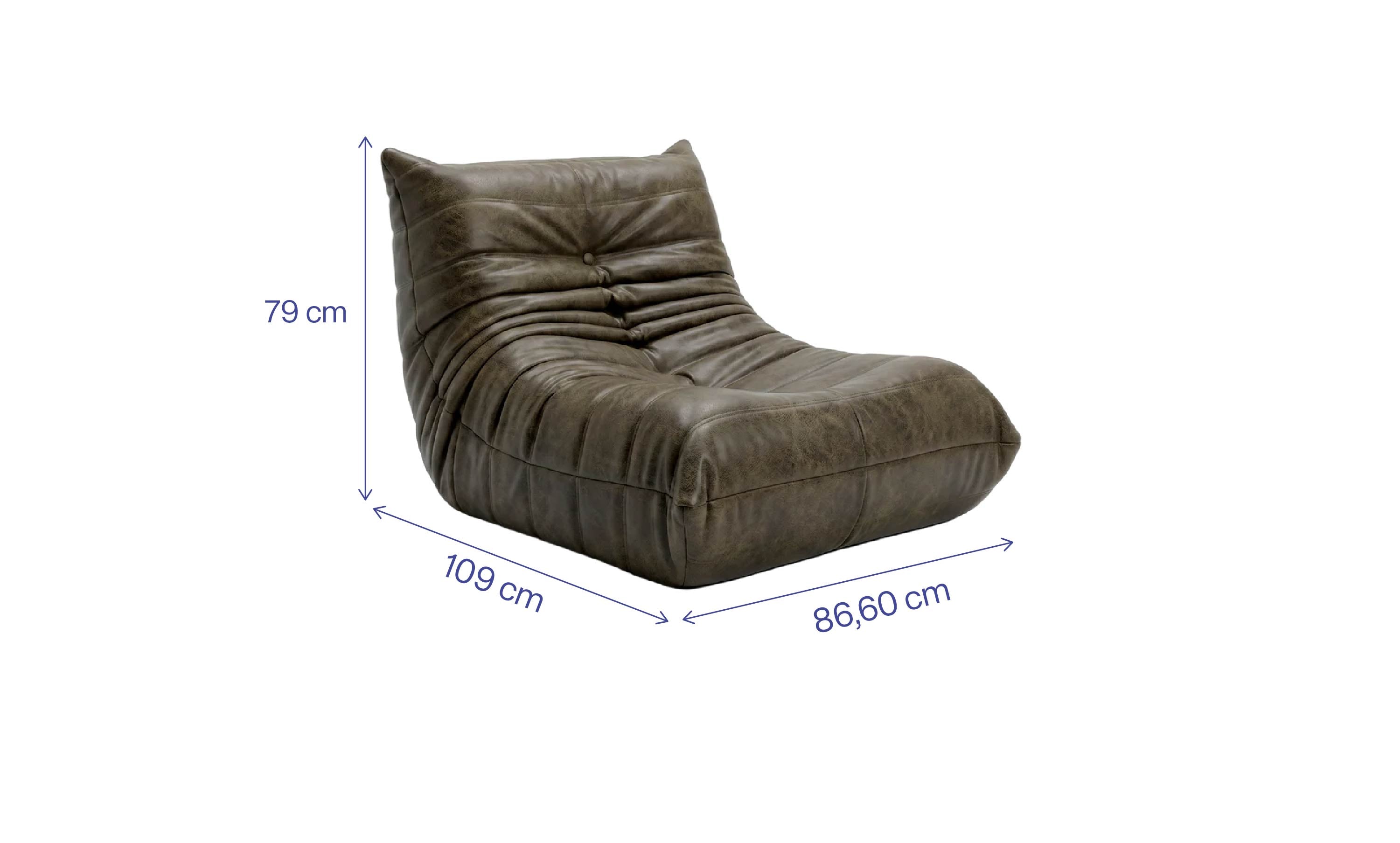 Poltrona Liv em Poli-Couro Green