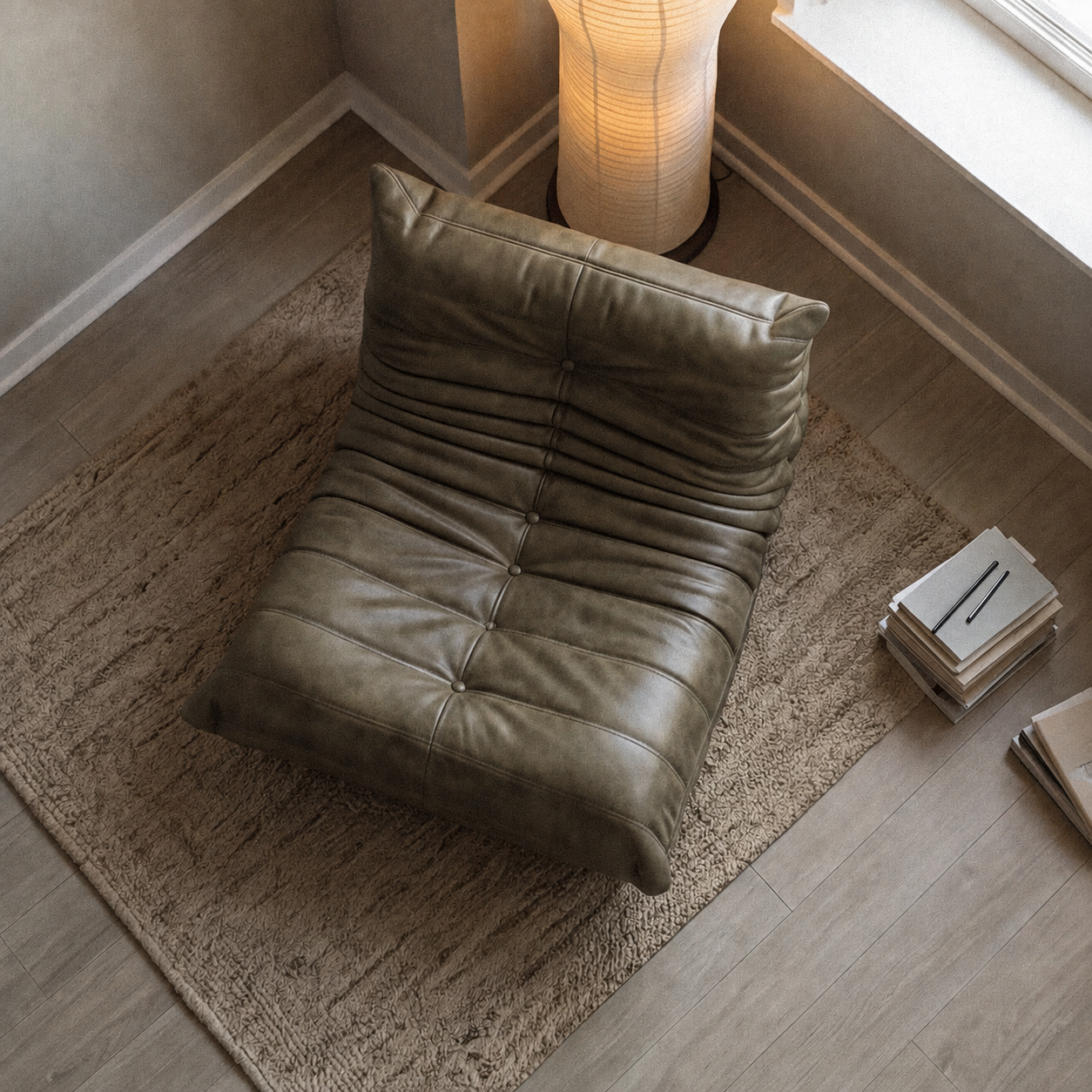Poltrona Liv em Poli-Couro Green