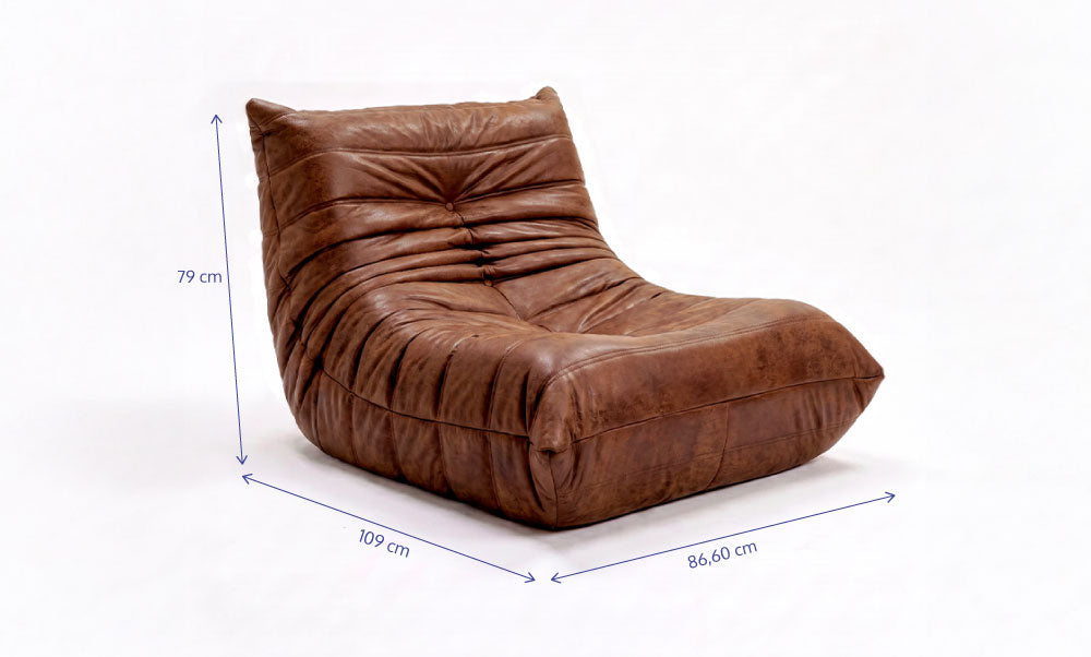 Poltrona Liv em Poli-Couro Coffee